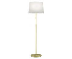 Trio Leuchten 409100308 Lampe sur pied, MÃ©tal, Messing Matt/WeiÃ