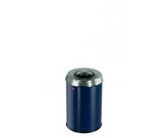 Hailo 0930-342 ProfiLine Safe Pro 30 Corbeille Ã Papier Anti-Feu Extinction Poubelle Bleu Saphir 30 L