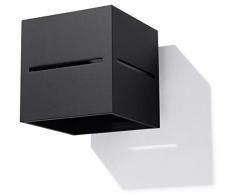 NOUVEAUTÃ ! Applique noire pour salon et antichambre â aluminium - SOLLUX LOBO SL.0204 lampe murale carrÃ©e moderne Loft 1 point LED G-9 *** LUMINAIRES : Meilleurs prix sur Amazon !