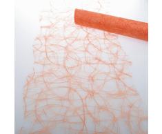 HKT Home Deco Sizoweb Chemin de Table Coupe ondulée Orange env. 25 cm Rouleau 25 m 64 W 005 de r