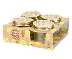 Bormioli 354757-CBA Lot de 4 Bocaux hermétique Quattro STAGIONI-20CL, Transparent