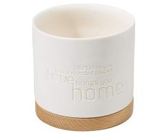 Spaas Photophore en Porcelaine pour Bougies Chauffe-Plat Maxi Blanc D 91 mm x H 95 mm