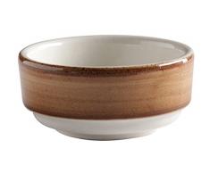 Couronne Saladier, Porcelaine, Marron, 9.5Â cm