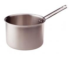 Pentole Agnelli Ligne alu-INOX Casserole Haute avec Un Manche 28 cm Argent