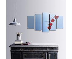 Bonamaison DÃ©coration Murale Ensemble de 5 Impression sur Toile, Dimensions: 100 x 60 Cm - ConÃ§u et fabriquÃ© en Turquie