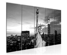 Tableau decoration murale Statue de la LibertÃ© New York 200 x 80 cm - XXL Impression sur Toile Salon Appartment 5 Parties - prÃªt Ã accrocher - 603955c