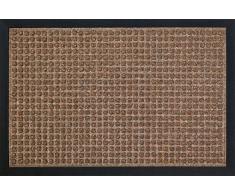 ID Mat 90150 10 Impact Carre Tapis Paillasson Fibre Polypropylène/Caoutchouc Marron 150 x 90 x 1 cm