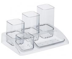 Rotho 1103300096 Boîte de Bureau Soho Plastique, Transparent, 45 x 35 x 25 cm
