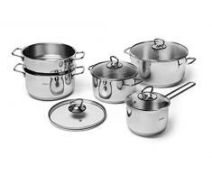 Excelsa EveryDay Batterie de casseroles 9 pièces, acier 18/10