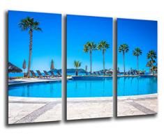 Tableau Moderne Photographique, Impression sur bois, Paysage de paradis tropical, 97 x 62 cm, ref. 26121