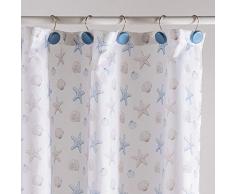 Sancarlos Shell Rideau Douche, Polyester, Bleu, Taille Unique