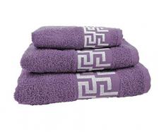 ForenTex Jeux de Serviettes (Ref vsc-500g) Usage Multifonction pour Baignoire, Douche, lavabo, Plage, 100% Coton/Cotton, Violet, DE de 3Â piÃ¨ces 30Â X 50, 50Â x 90,100Â x 140Â cm
