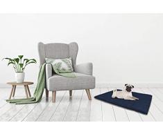 Coussin pour chien lavable 60x100cm Bleu foncÃ©