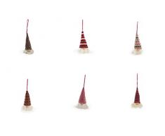 Villa dEste Home Tivoli Xmas Lot de cintres PÃ¨re, Coton, Multicolore, 9Â x 6Â x 20Â cm, 6Â unitÃ©s