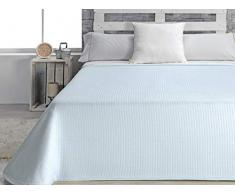 Maison en Tissu Couvre-lit pour lit de 200, Polyester, Bleu, Super King, 42Â x 34Â x 9Â cm