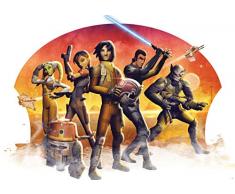 DISNEY LICENCE Star Wars 1613P8 Décoration Murale Papier Peint Compose en 4 Panneaux Intissé 368,0 x 254,0 cm