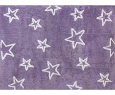 Aratextil étoile Tapis enfant, coton, lilas, 120 x 160 cm
