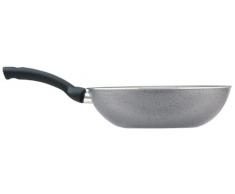 PENSOFAL Pen9912 Wok 1 Manche, diam. 28cm, SÃ©rie Inducta, Effet Pierre, Gris metallisÃ©