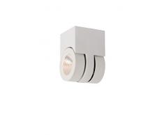 Lucide 33159/10/31 Spot Plafond, Aluminium, LED intÃ©grÃ©, Blanc, 15,5 x 15 x 21 cm