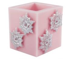 Magic Candle World Lanterns Collection hiver Stars Lanterne avec konvexen, peints main, cristal, vert foncé, 11,5 x 11,5 x 11,5 cm