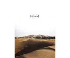 Legendarte PL-115 Tableau Sable et Silence. Impression Digitale sur Toile, cm. 50x70, Lienzo, Multicolor