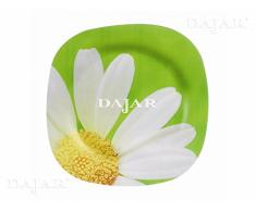 Dajar Assiette Paquerette Luminarc, Verre, Vert, 25,5Â x 25,5Â x 2Â cm