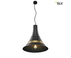 SLV BATO 45 PD, Suspension intérieure, Noir/Laiton, E27, max. 60W Lampe Aluminium 0W