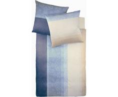 Fleuresse G042289-0002-0100 Draps de lit en Satin Zurich 135 x 200 cm Marine-Beige