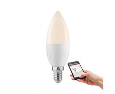 Paulmann 50055 SmartHome Zigbee Bougie LED Candela, 4,5W, E14, 230V, 2700K, Opale, dimmable