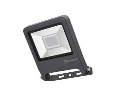 LEDVANCE Endura Flood LED | Projecteur Extérieur | Gris foncé | 30 Watts - 2400 Lumens | Blanc Chaud 3000K | Etanche IP65