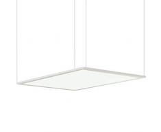 Panneau LED 62 x 62 cm, 50 W, blanc neutre, suspension plate et sans éblouissement avec transformateur
