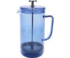 La Cafetiere Core Cafetière à piston en verre borosilicate, Verre borosilicate, Bleu, 8 Tasses (1 litre)
