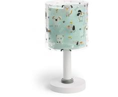 lampe de table enfant Happy Dosg chiens animaux vert