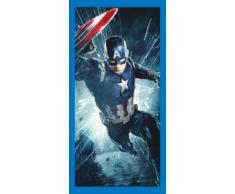 St.Ioannidis&Son Serviette de Plage Captain America 100% Polyester Microfibre, Couleur Unie, 70 x 140 cm