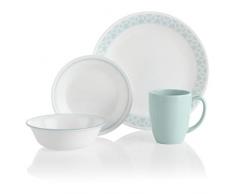 Corelle 3425 Delano Service de table 16 piÃ¨ces pour 4 personnes Verre Vitrelle