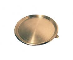 Pentole Agnelli COCU43/336 Moule à Cuisson Conique en Cuivre Plaqué Ãtain avec Bordure, Hauteur 2 cm, Diamètre 36 cm