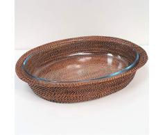 BYRMAY I Plat ovale Pyrex I Rotin