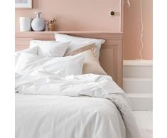 ESSIX Tempo Drap de lit, Seersucker, Blanc, 270 x 300 cm