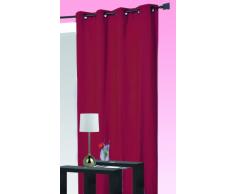 HomeMaison Rideau Isolant Thermique, Polyester, Rouge, 140x260 cm
