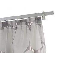 InCasa Tringle à Rideaux: 32 x 12 mm, L. 160 cm. en Aluminium Satin â Complet