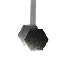 STEPHANOISE Magnet Resine 2 Hexagones, Marron Fonc/Cla, Taille 7,5x6,3 cm