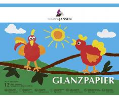 MarpaJansen 506.122-00 Cahier de papier brillant avec gomme Format A5 12 feuilles 80 g/mÂ² Multicolore Taille unique