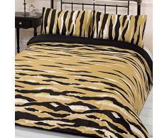 Linens Limited - Parure de lit Kato avec Housse de Couette - imprimÃ© Animal - DorÃ© - lit 1 Personne