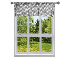 Kensie - Tour de lit de Cuisine rayÃ©, Noir, 58x15