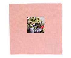 Goldbuch Bella Vista Album Photo Ã dÃ©coupes, Lin, rosÃ©, 25x25 cm