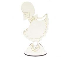 dayka Trade Sculpture et de bois, multicolore, 17Â cm