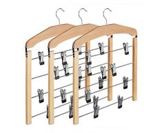 Relaxdays Cintre multiple bois crochet