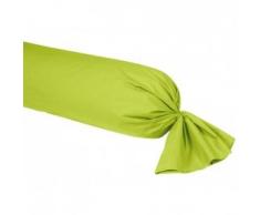 VENT DU SUD Manoir Taie de Traversin Unie en Coton Percale Anis 190 x 43 cm