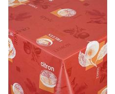 Venilia Panier Rectangle Nappe Fruits Rouge Linge de Table Toile cirée Maintenance réduite hydrophobes, Polyester, PVC, rectangulaire, 140 x 200 cm, 55079, 140 x 200 cm