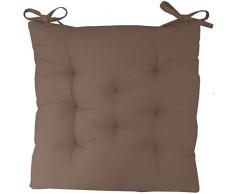 Deco&Co DÃ©coration intÃ©rieure naturelle - Galette de Chaise, Coton, Taupe, Taille unique